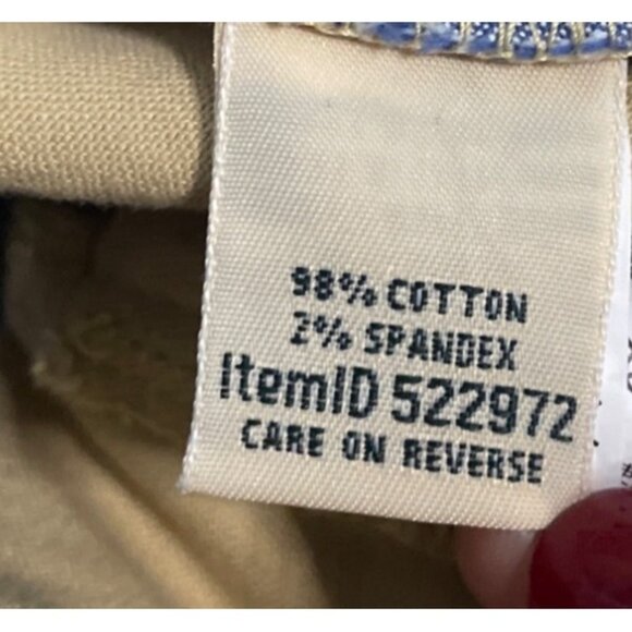 L.L. Bean Womens Beige Stretch Wide leg Cotton Chino Pants Size 6 M/T Preppy Cas - Picture 4 of 5